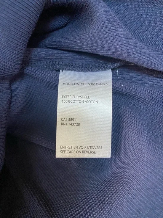 TRIBAL Navy Ribbed Henley Tank Top, Sz M, NWT - Picture 7 of 8